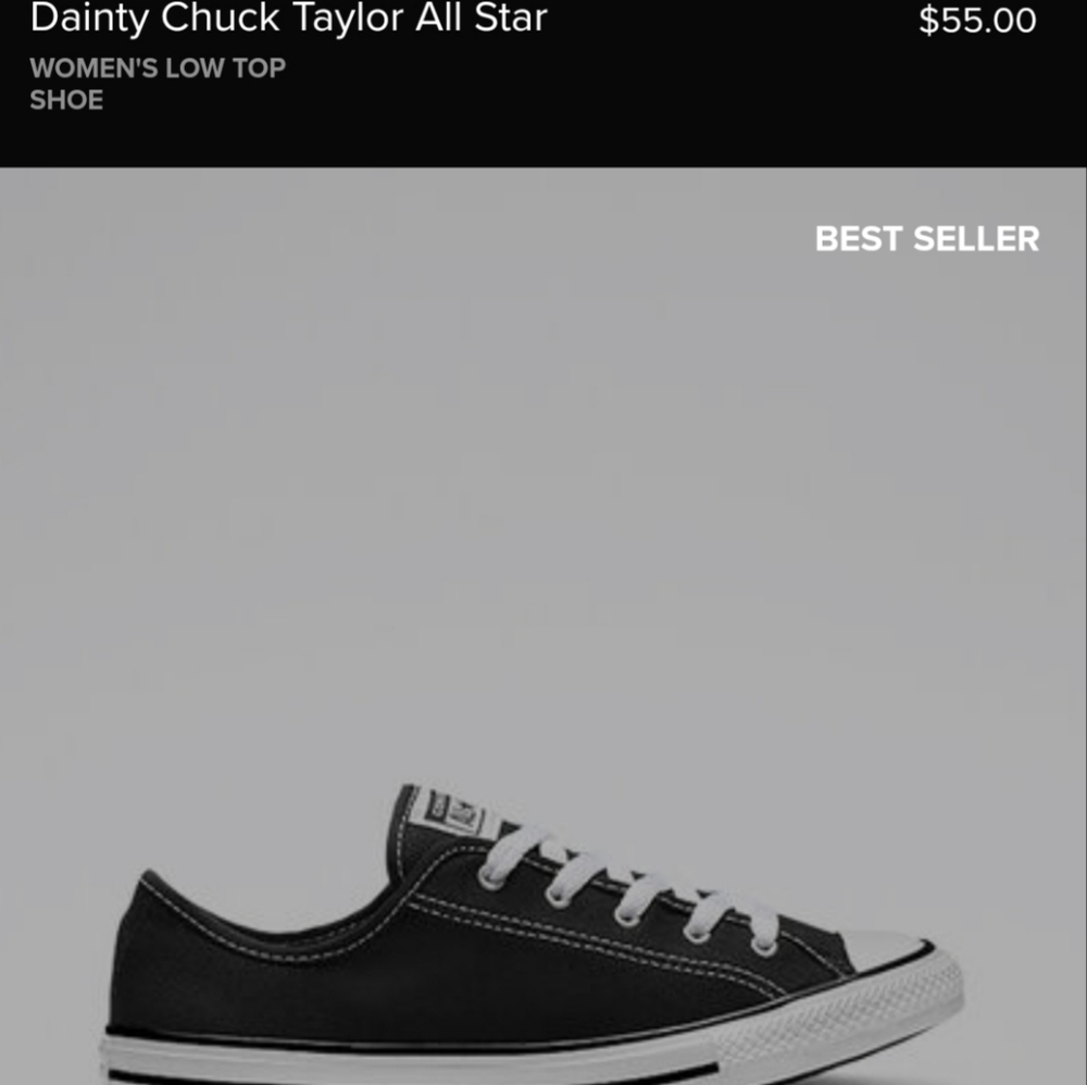 NWOT Dainty Chuck Taylors